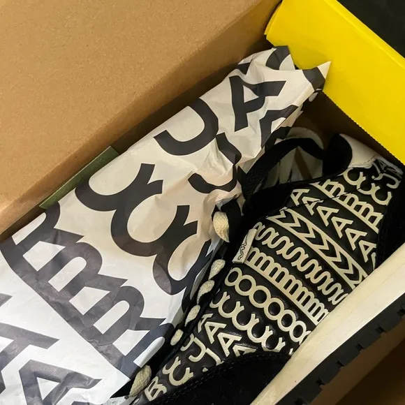 Black and White Patterned Sneakers