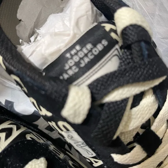 Black and White Patterned Sneakers
