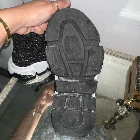 Black Glitter Sock Sneakers
