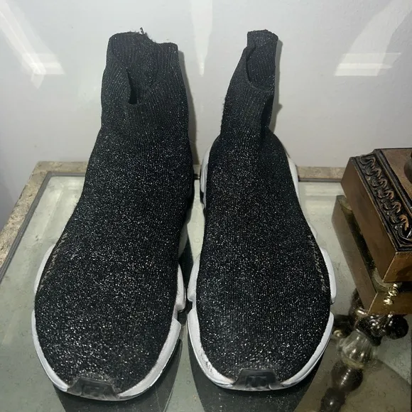 Black Glitter Sock Sneakers