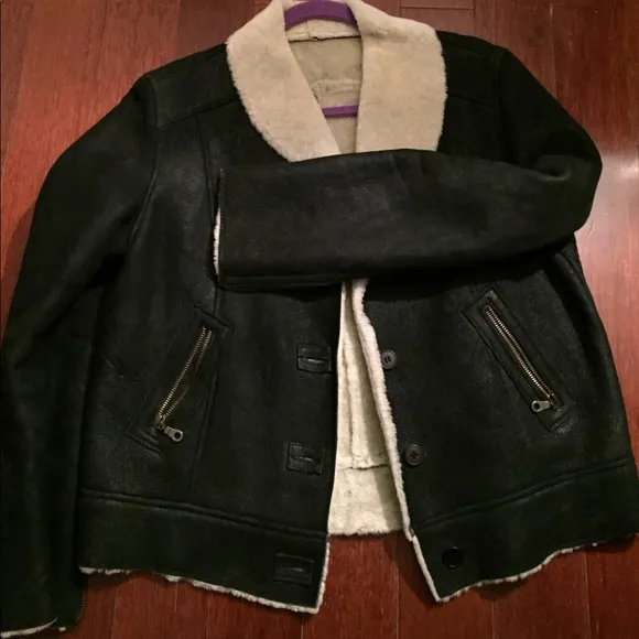 Black Shearling Jacket size 12