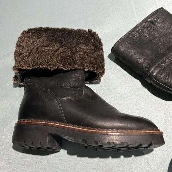 Blondo Shearling Lined Fisherman Core Boots Size 6.5 B36
