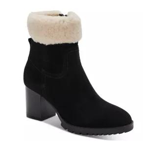 Blondo Tia Sherpa Cuff Ankle Booties in Black Size 11 New Retail‎ $160