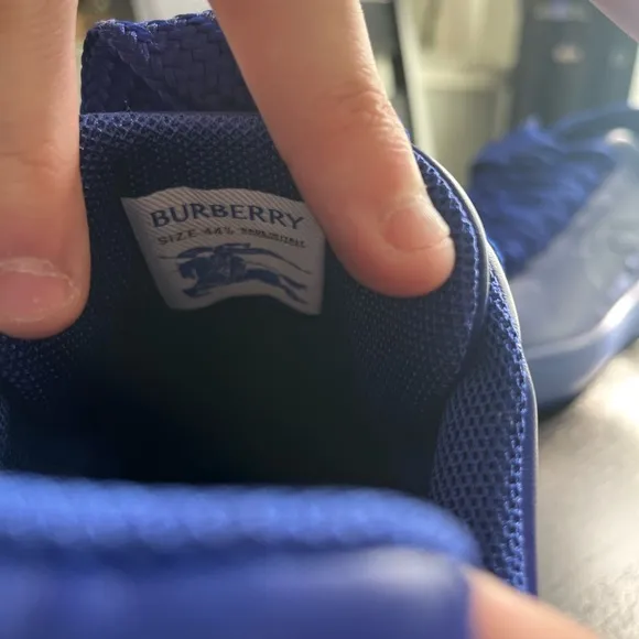 Blue Embossed Sneakers