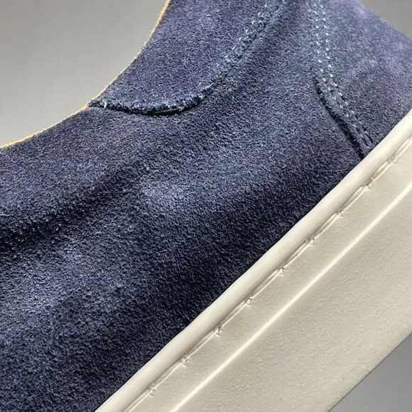 Blue Positano Suede Sneakers Mens 41/8 Navy Lace‎ Up Italian Casual Minimalist