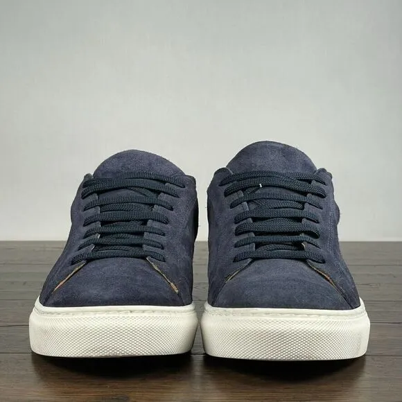 Blue Positano Suede Sneakers Mens 41/8 Navy Lace‎ Up Italian Casual Minimalist