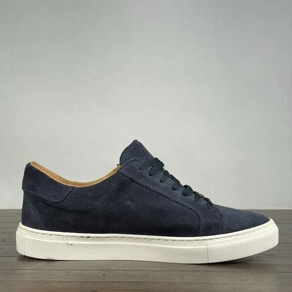 Blue Positano Suede Sneakers Mens 41/8 Navy Lace‎ Up Italian Casual Minimalist