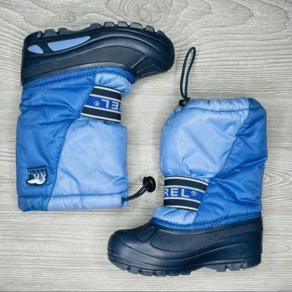 Blue sorel youth snow boots water resistant size 12 winter boots