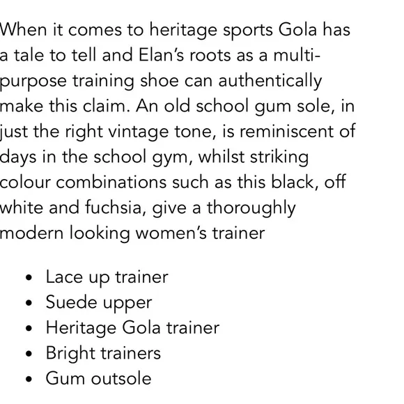 BNIB Gola Black and White Retro Sneakers w/ pink heel