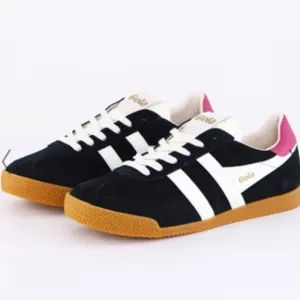 BNIB Gola Black and White Retro Sneakers w/ pink heel