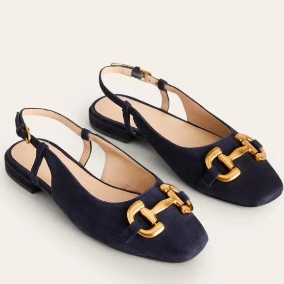 BODEN Iris Snaffle Slingback Flats