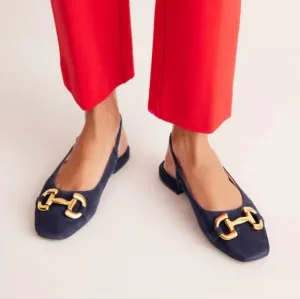 BODEN Iris Snaffle Slingback Flats