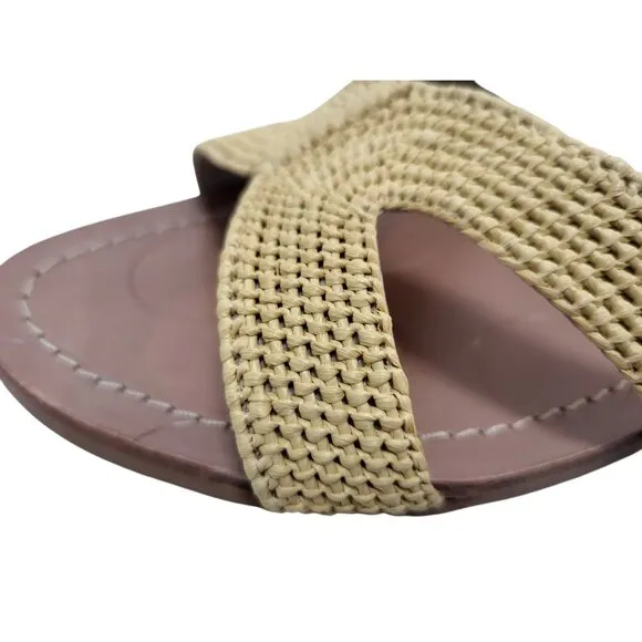 BODEN Katrina Raffia Sandal Resort Slingback Flats
