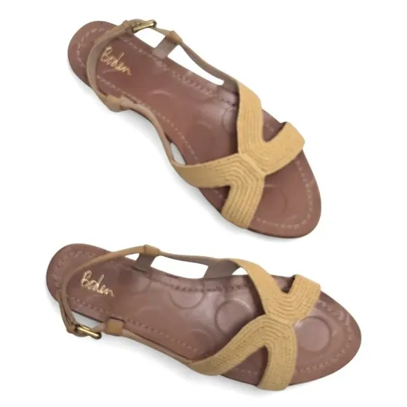 BODEN Katrina Raffia Sandal Resort Slingback Flats