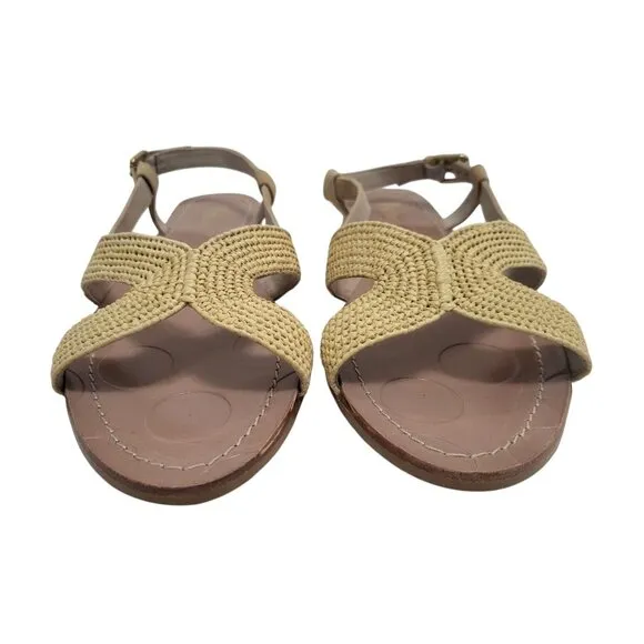 BODEN Katrina Raffia Sandal Resort Slingback Flats