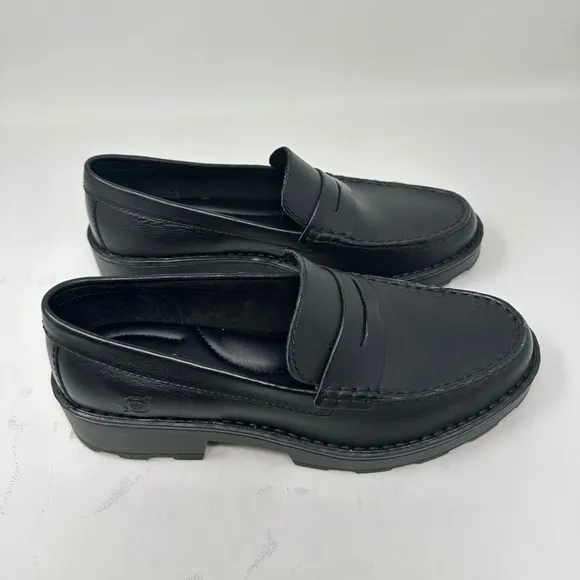 Born - Carrera Leather Lug Sole Platform Penny Loafers size 9.5M