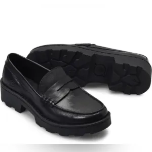Born - Carrera Leather Lug Sole Platform Penny Loafers size 9.5M