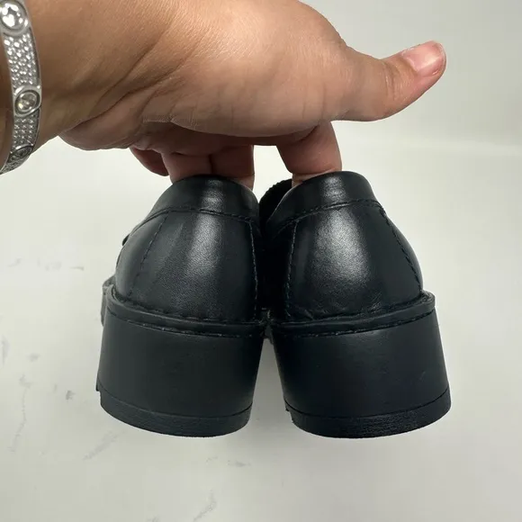 Born - Carrera Leather Lug Sole Platform Penny Loafers size 9.5M