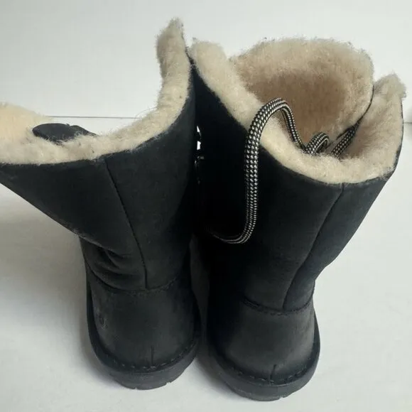 Born Women's Blaine Shearling Bootie Black Size 6.5M