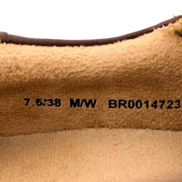 BORN Women's Nampa Slip-Ons Loafers US 7.5 EU 38 Dark Brown Nubuck Leather NIB