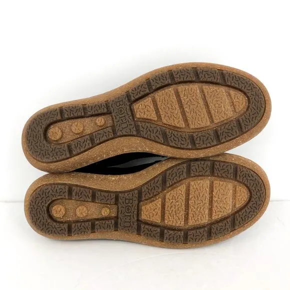 BORN Women's Nampa Slip-Ons Loafers US 7.5 EU 38 Dark Brown Nubuck Leather NIB