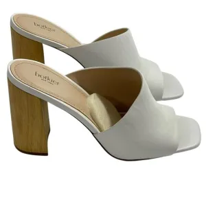 Botkier Ross Block Heel Slide Sandal White Size 8.5