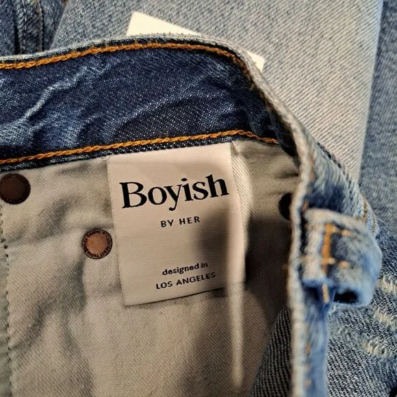 Boyish Anthropologie The Monty High-Rise Cut-Off Jean Shorts City Girl NWT 27
