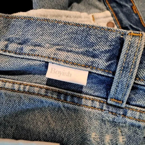 Boyish Anthropologie The Monty High-Rise Cut-Off Jean Shorts City Girl NWT 27