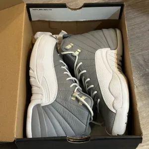 Boys Gray and White Jordans
