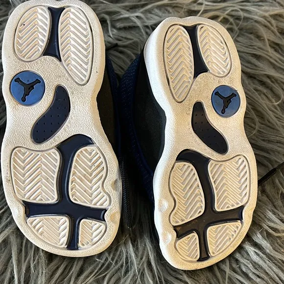 Boy’s Jordan Retro 13 8C Blue/Black Jordan Sneakers Lace Up Casual WORN 1X