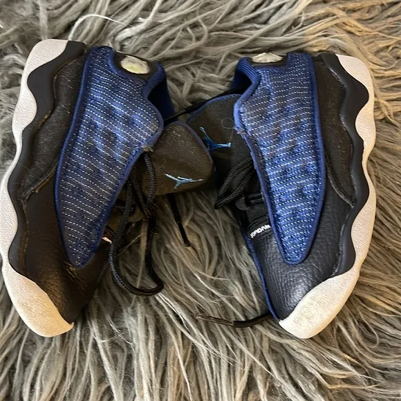 Boy’s Jordan Retro 13 8C Blue/Black Jordan Sneakers Lace Up Casual WORN 1X
