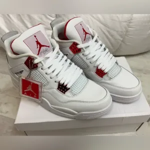 Brand new Metallic Red White and Red Retro Sneakers