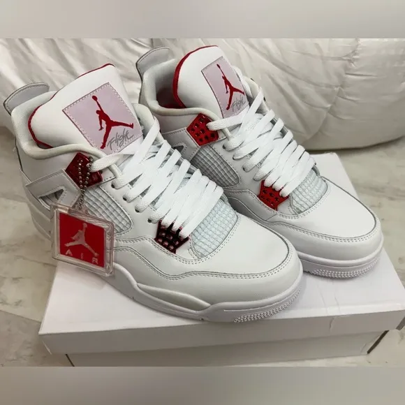 Brand new Metallic Red White and Red Retro Sneakers