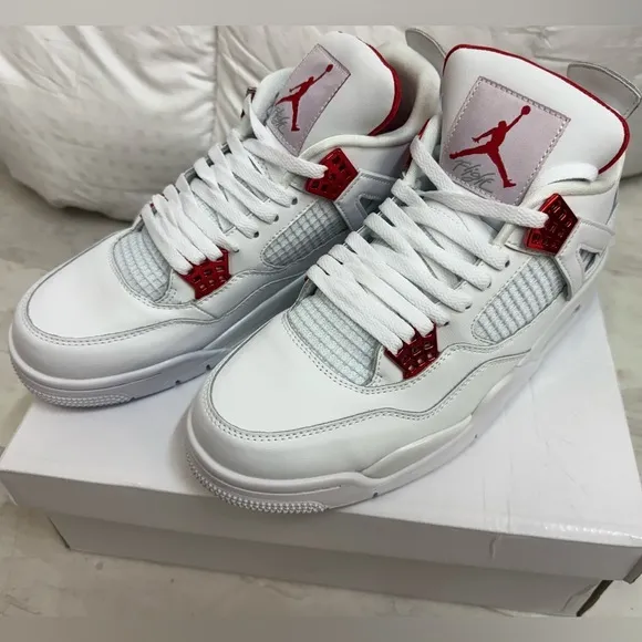 Brand new Metallic Red White and Red Retro Sneakers