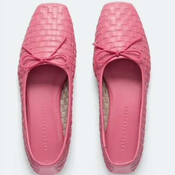 Brand new, never worn Freda Salvador Jada Square Toe Flats, Pink, Size 9