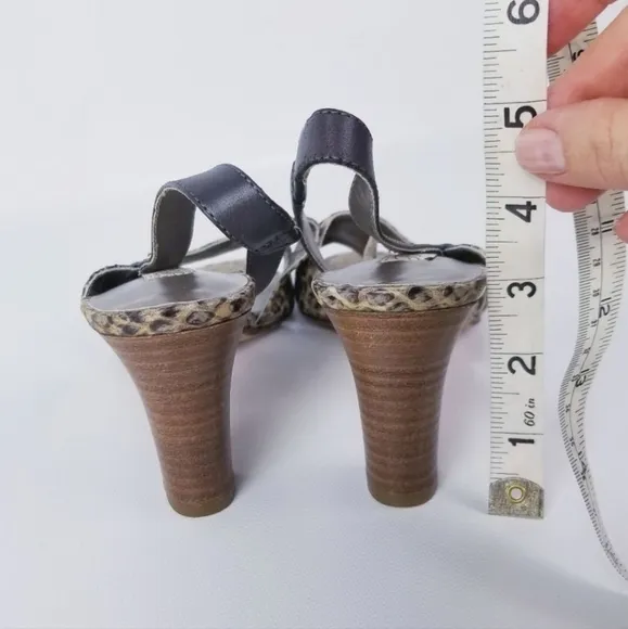 Brighton Rivoli Sling Back Snakeskin Heels
