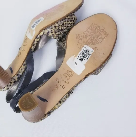 Brighton Rivoli Sling Back Snakeskin Heels