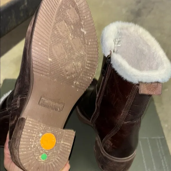 Brown Leather Ankle Boots with Shearling Lining