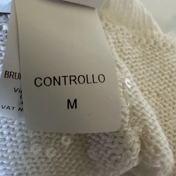 BRUNELLO CUCINELLI LINEN SILK OFF SHOULDER SWEATER SIZE MEDIUM