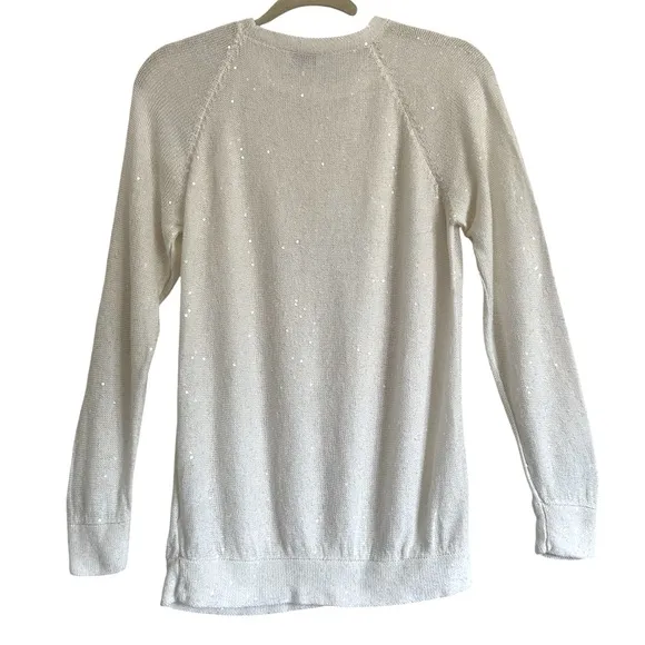 BRUNELLO CUCINELLI LINEN SILK OFF SHOULDER SWEATER SIZE MEDIUM