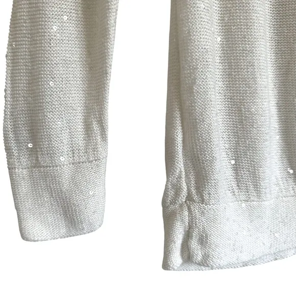 BRUNELLO CUCINELLI LINEN SILK OFF SHOULDER SWEATER SIZE MEDIUM