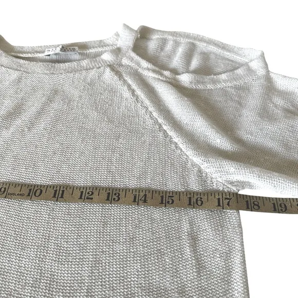 BRUNELLO CUCINELLI LINEN SILK OFF SHOULDER SWEATER SIZE MEDIUM