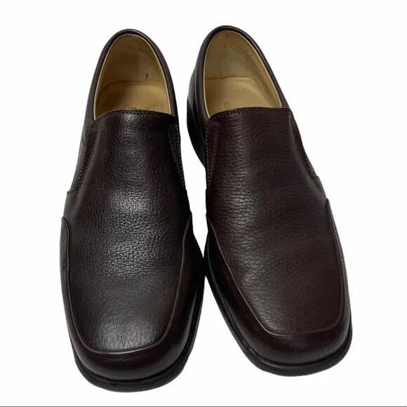Bruno Magli Ashton Grained Leather Slip On Loafers Men's Brown Size 7.5