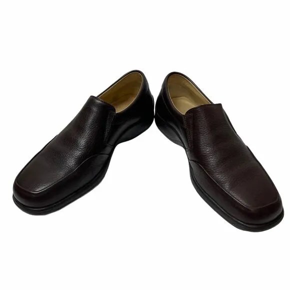 Bruno Magli Ashton Grained Leather Slip On Loafers Men's Brown Size 7.5