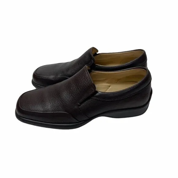 Bruno Magli Ashton Grained Leather Slip On Loafers Men's Brown Size 7.5