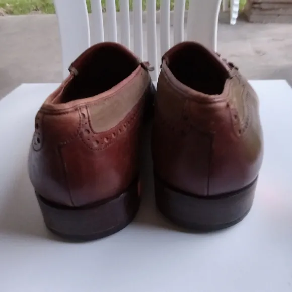 Bruno Magli Men's Loafers Slip On Brown, tassels Suede &amp; Leather  Size 10.5 W