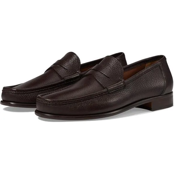 Bruno Magli Mens Tonio Loafer Size 8M Dark Brown Leather Almond Toe Slip On