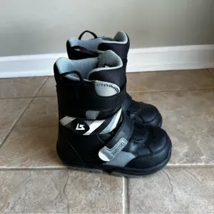 Burton GROM Junior Kids Black Grey Snowboard Snow Boots