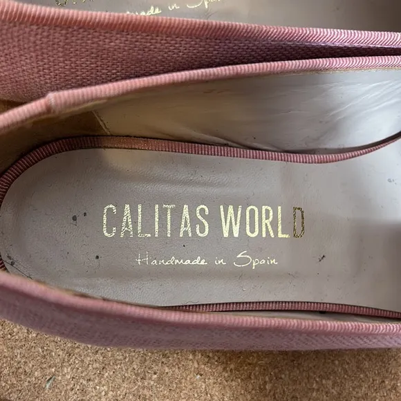 Calitas World Handmade In Spain luxury linen loafers size EU 37 US 5.5
