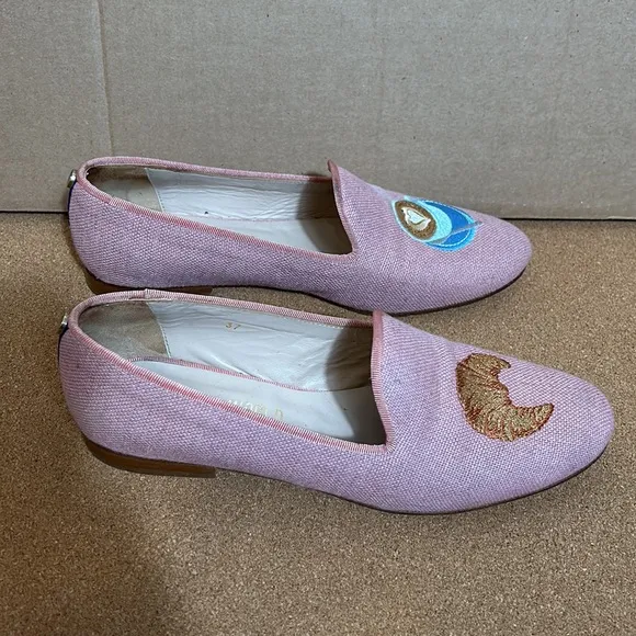 Calitas World Handmade In Spain luxury linen loafers size EU 37 US 5.5